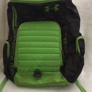 Under Armour Back Pack : black camo and green